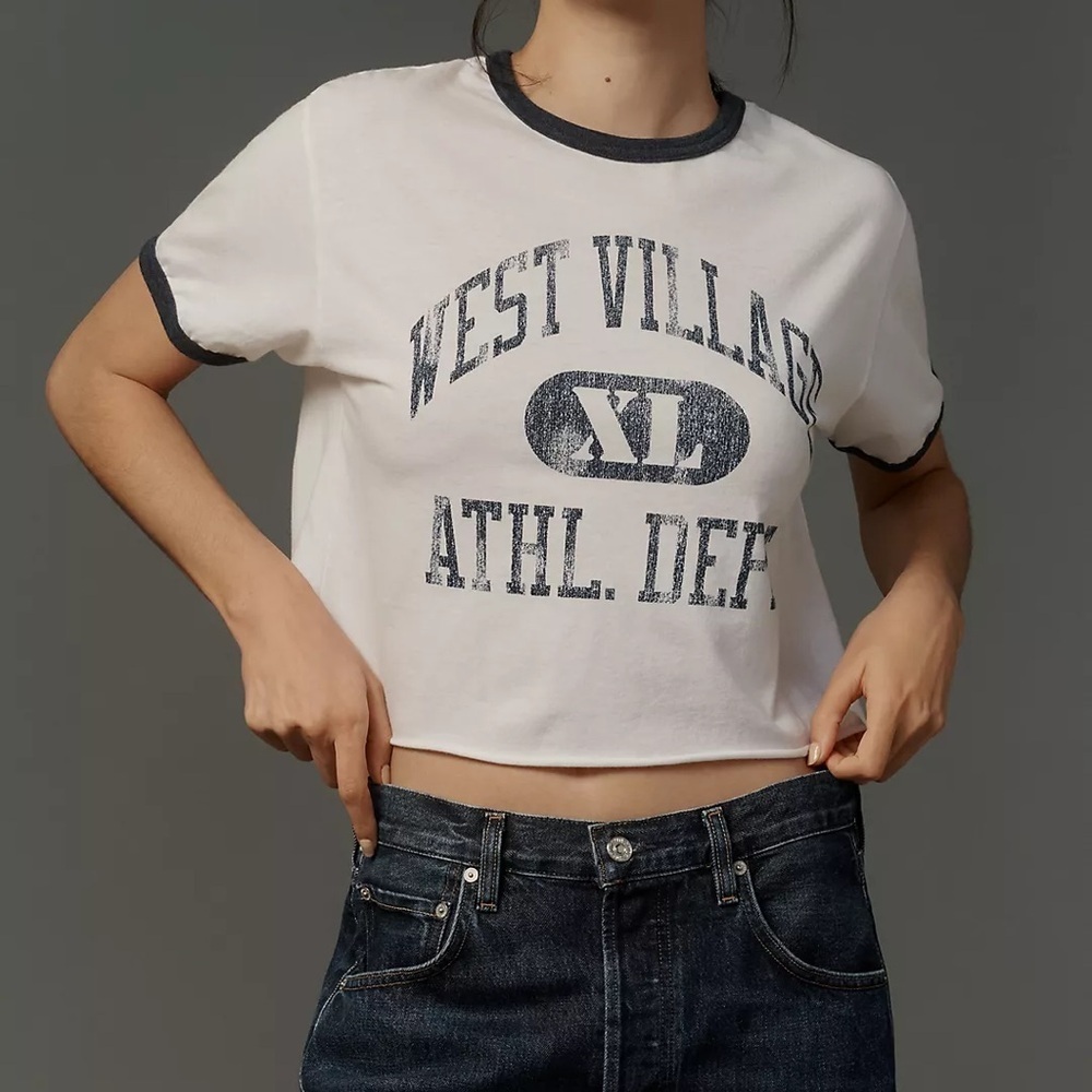 NWOT Anthropologie Original Retro Brand West Village Athletic Dept. Tee Size XL